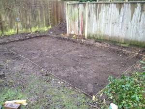 site dug up ready for membrane and aggregate